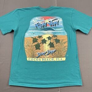 Vintage 90s Ron Jon Surf Shop Cocoa Beach USA Made Blue XXL